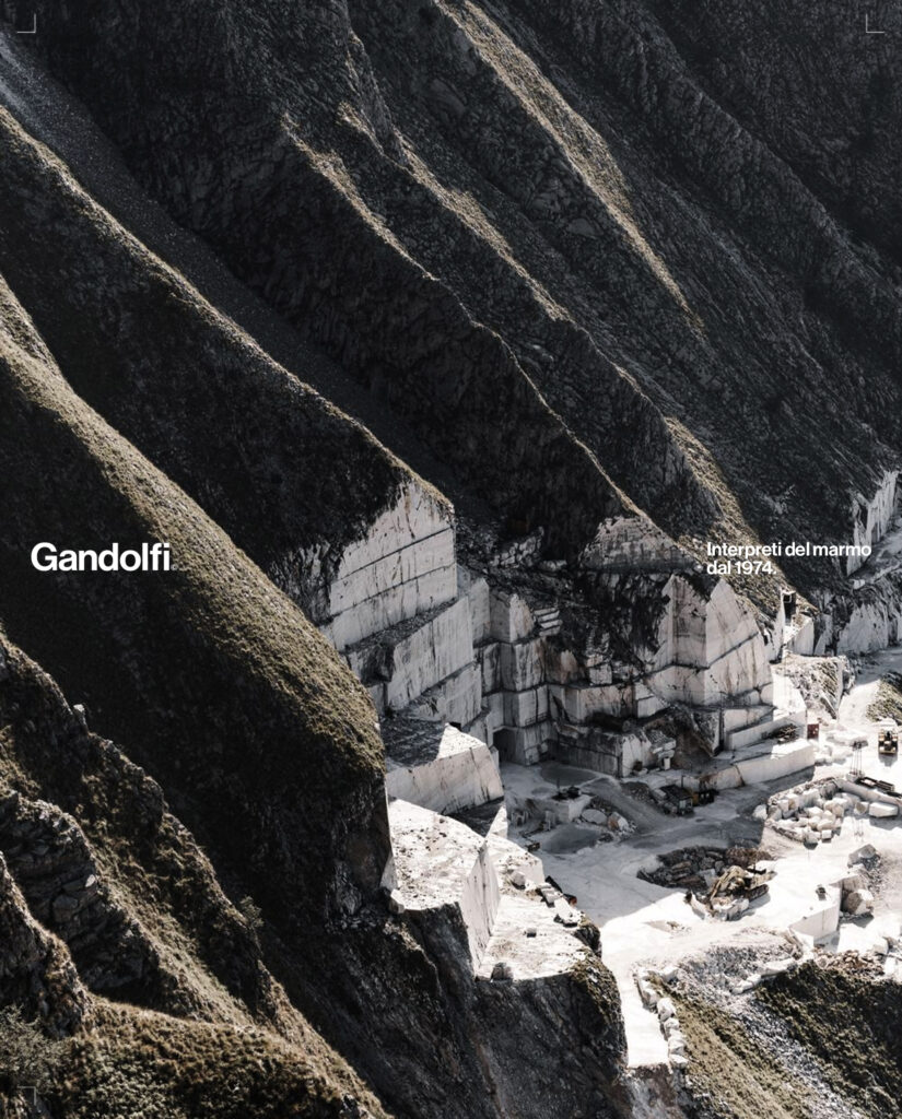 Cava di marmo branding Gandolfi